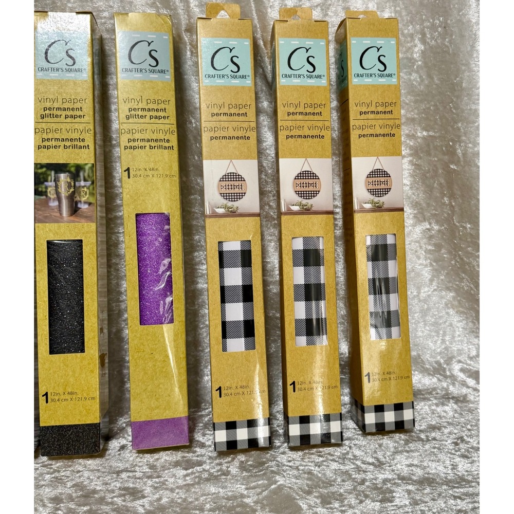 Crafters Square Permanent Vinyl Paper Assorted Styles and Colors New - Picture 5 of 9